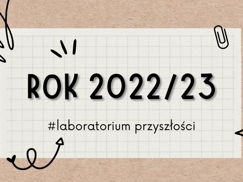 Napis Rok szkolny 2022/23
